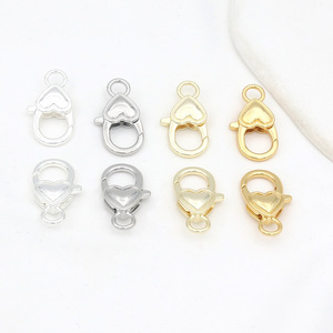 ตัวล็อกแบบหัวใจรูปกุ้งก้ามกราม ขนาด 26 มม. อุปกรณ์ทำเครื่องประดับ DIY ชุบทอง ชุบเงิน วัสดุทองแดง - Product Image 2