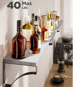 <span class=keywords><strong>Étagère</strong></span>s flottantes murales en bois, stock d'usine - Product Image 4