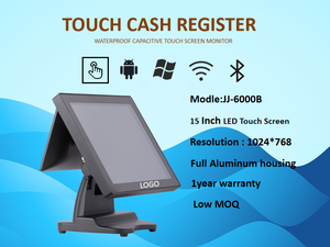 Système <span class=keywords><strong>de</strong></span> point <span class=keywords><strong>de</strong></span> vente à double écran tactile LED 15 pouces OEM/ODM à bas <span class=keywords><strong>prix</strong></span>, Windows/Android, caisse enregistreuse pour restaurant, supermarché - Product Image 2