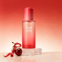 Flacon compte-gouttes dégradé givré en PET de 50 ml avec bouton-poussoir pour sérum, huile essentielle, emballage de soins de la peau, logo personnalisé OEM ODM