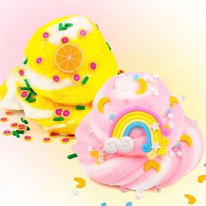 Cloud Slime <b>Kit</b> with Ice Cream, Lemon, Panda, Mint Leaf Cute Charms, Soft and Mild, Stress Relief Slimes Toy for Kids - Product Image 3