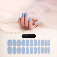 Prix de gros 2022 – Nouveaux autocollants pour ongles en gel semi-durci, imperméables, motif cœur 3D, couleur unie, pour décoration d'ongles