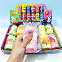 Nouveau produit transfrontalier le plus vendu : Jouets réalistes en forme de bouteille de boisson et de bouteille de fruit, jouets moelleux en PU à récupération lente