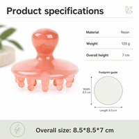 Masseur de cuir chevelu en résine, peigne de massage rond, brosse Gua Sha manuelle pour la tête et le corps, pour spa à domicile, salon, soins personnels et acheteurs en gros