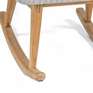Silla Mecedora de Madera de Teca para Exteriores con Cojín, Silla de Descanso para Patio y Jardín - Bulan - Product Image 4