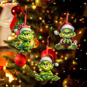 Adornos Navideños Acrílicos del <span class=keywords><strong>Grinch</strong></span> Bebé, Colgante Decorativo para Árbol de Navidad, Personaje de Película, Regalo Navideño para Fans - Product Image 4
