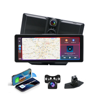 Écran intelligent portable pour voiture de 8,1 pouces IPS, 2 Go de RAM, puce V553, caméra avant 4K, caméra arrière 1080P H.265, CarPlay sans fil, Android Auto, USB