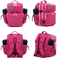 Sac de voyage imperméable personnalisé Trailpop avec logo, pour le sport, la randonnée, le camping, la remise en forme, sac à dos tactique rose 25L