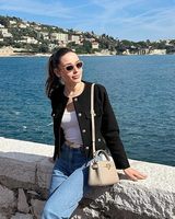 Blazer court en tweed de luxe pour femme, style coréen, sur mesure, directement de l'usine, tenue décontractée professionnelle en polyester