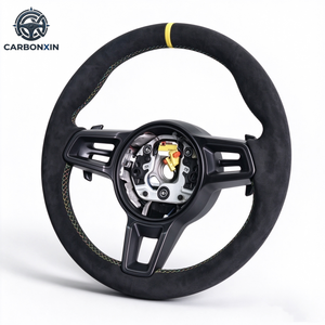 Volante de Alcántara para Porsche Macan, Panamera, Taycan, Cayenne, Cayman, 718, 911, 918, 991, 981, 987, 996, 958, 992, GT2, GT2RS, GT3, GT4 - Product Image 3