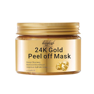Limpieza profunda 24K Lámina <span class=keywords><strong>de</strong></span> oro Colágeno facial Peel Off Máscara <span class=keywords><strong>de</strong></span> belleza Lightening Tea Tree and Witch Hazel Peel Off Mask - Product Image 1