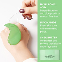 Masque pour les yeux personnalisé, peptides réparateurs, éclaircissant VC, collagène hydratant, apaisant, patchs de gel pour les yeux en cristal