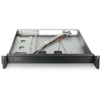 Châssis de serveur industriel mini-ITX 1U monté en rack avec ventilateur, disponible en stock pour HTPC