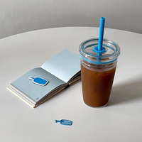 Vente en gros 450ml simple paroi réutilisable en plastique gobelet tasse Boba thé au lait tasse à café avec paille multicolore pour l'utilisation de l'eau