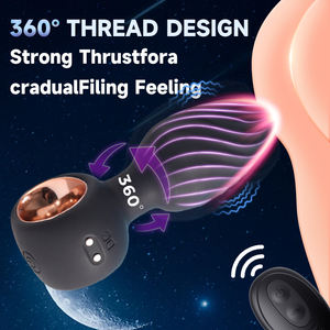 هزاز شرجي بجهاز تحكم عن بعد 360 درجة °   لعبة جنسية للأزواج مع 9 أوضاع اهتزاز قوية ودوران لتحفيز المهبل - Product Image 2