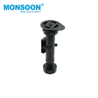 Accessoires de quincaillerie : Pieds réglables en hauteur en plastique noir pour meubles, canapés, armoires de cuisine et tables, 80/100/120/150mm