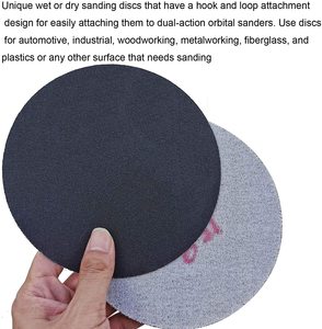 Đĩa nhám silicon carbide đen, dạng tròn, dùng để mài và đánh bóng kim loại, gỗ ô tô - Product Image 5