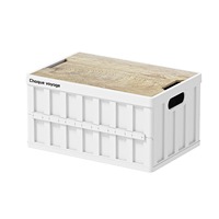 Boîtes de rangement rectangulaires en plastique pour la maison, boîte de rangement en plastique pliable avec couvercle, organisateur de camping pliable