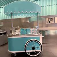 Chariot de bar pliable pour table à bonbons, chariot de présentation alimentaire avec roues, en acier inoxydable et acrylique, utilisation intérieure/extérieure, vente en gros, portable