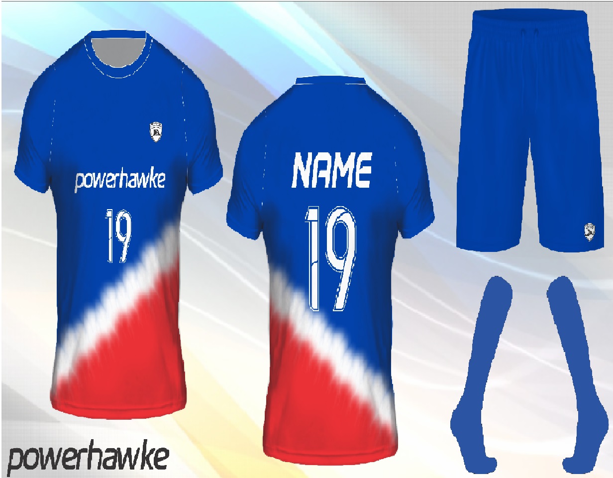 Bleu foncé et rouge