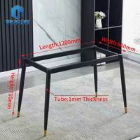 Pieds de table en métal carrés en fonte d'acier pour mobilier de bureau et salle à manger, vente en gros