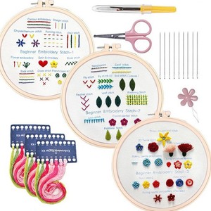 Paquete de 3 Kits de Bordado con Aguja Mágica para Principiantes, Kit de Manualidades para Adultos, Fácil de Usar - Product Image 3
