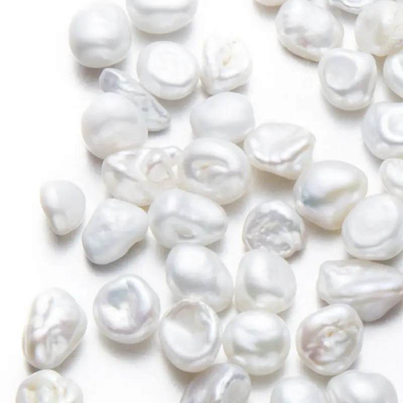 Lose DIY Material Perle 7-8mm AAA natürliche weiße wieder geborene Keshi frische Perle