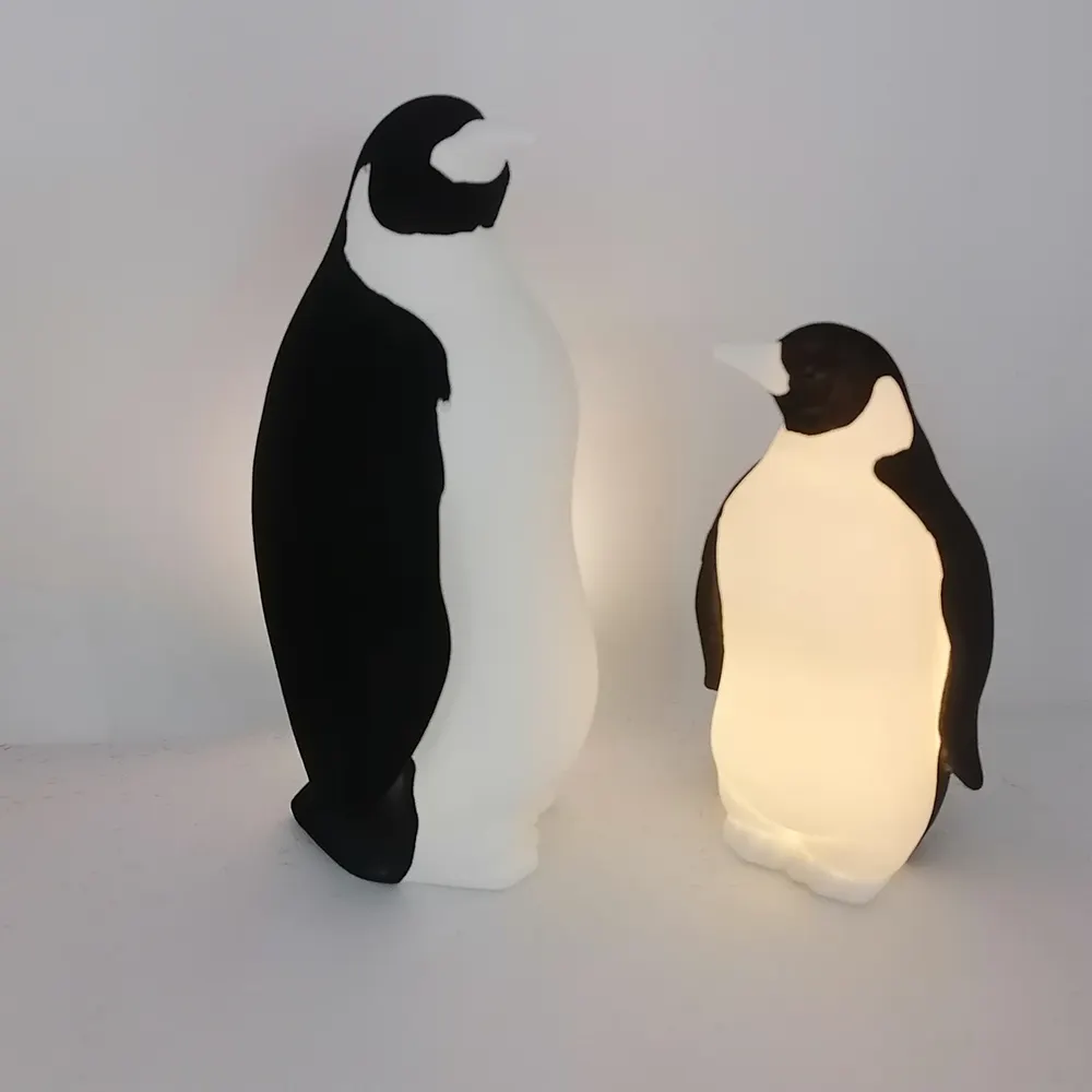 घरेलू पार्टी पक्ष के पक्ष में सुंदर सिरेमिक शिल्प का नेतृत्व किया गया हल्का पेंग्विन लाक्षणिक टेबलटॉप गहने