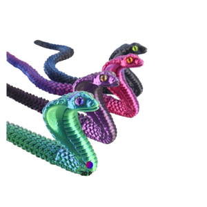 Serpent Cobra Articulé Imprimé en 3D, Modèle Animal Flexible en PLA Soie, <span class=keywords><strong>Jouet</strong></span> Anti-Stress, Couleur Métallique, Décoration de Bureau, Cadeau - Product Image 2
