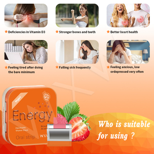 Bandes orales à énergie active Offre Spéciale Supplément nutritif quotidien Vitamin Boost Saveur de fraise Film oral énergétique fondant dans la bouche - Product Image 3