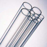 Ampoules en verre de grand diamètre fabriquées à partir de tubes en verre borosilicate résistant aux hautes températures, soufflées en tubes de verre transparents