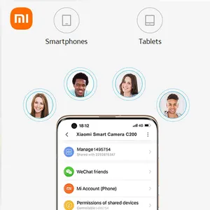 Caméra intelligente <span class=keywords><strong>Xiaomi</strong></span> <span class=keywords><strong>Mi</strong></span> C200 1080P avec détection humaine IA, vision nocturne, sécurité domestique, réseau Wi-Fi, PTZ pour intérieur - Product Image 6