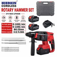 HIERKIN Boîte à outils portable sans fil pour mécaniciens, outils électriques professionnels, marteau perforateur à batterie, marteau à percussion robuste