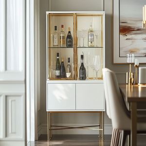 Modern Luxury Solid Wood <b>Sideboard</b> Wine Cabinet for <b>Kitchen</b> Living Room Bedroom & Hotel Use-High Quality Storage Furniture - Product Image 2