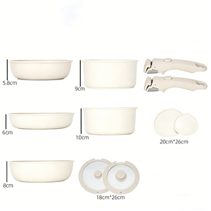 Juego de Ollas y Sartenes de Cerámica Antiadherentes de 13 Piezas, Ecológico - Product Image 1
