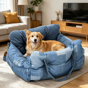 Cage de transport pour animaux de compagnie, pour petits <span class=keywords><strong>chiens</strong></span> uniquement, siège auto pour petits <span class=keywords><strong>chiens</strong></span>, sécurisé pour les sorties, comparable à Bear, cage anti-salissure pour chien - Product Image 6