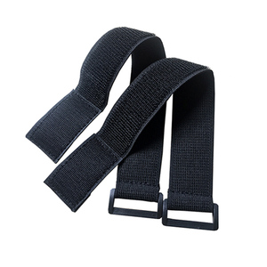 ROHS Simple Beautifully Customized Logo <strong>Tape</strong> Buckle <strong>Hook</strong> <strong>and</strong> <strong>Loop</strong> Strap For Sustainable White&amp;<strong>black</strong> - Product Image 4