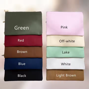 Sac cosmétique personnalisé de fermeture éclair de toile de coton de 12oz sac portatif personnalisé de maquillage de stockage de voyage cadeaux pour elle - Product Image 4