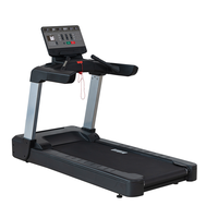 Tapis roulant électrique commercial, alimentation CA, machine d'entraînement cardio, capteur de fréquence cardiaque, écran LED, structure métallique robuste pour salle de sport et fitness