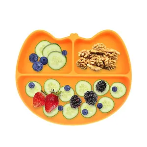 New Baby Products 2024 Food Grade Silicone Suction Plate BPA Free Baby Plates Sets