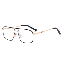 MS 91322 2024 nuevas gafas para hombre, puente de doble nariz, marco de Metal, gafas ópticas con luz azul, diseño de moda personalizado
