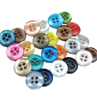 Boutons de chemise en résine perlée nacrée à dos plat, 4 trous, 21 couleurs, taille personnalisable, pour chemises homme et femme