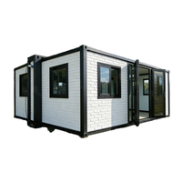 Villa de luxe à deux étages, duplex, maison conteneur de 40 pieds, extensible, préfabriquée, moderne, avec un design intérieur entièrement meublé