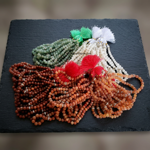 ลูกประคำหินคาร์เนเลียนสีแดงประดับพู่ทำมือ 33 เม็ด สำหรับสวดมนต์อิสลาม ตกแต่งบ้าน - Product Image 2