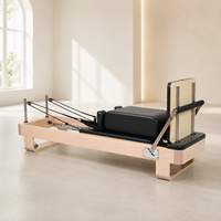Machine de Pilates professionnelle en bois d'érable canadien, équipement de Pilates en bois d'érable, couleur et logo personnalisés en cuir pour les distributeurs mondiaux