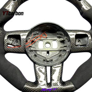 Volant en cuir sur mesure YTcarbon pour Grand Cherokee Charger Challenger <span class=keywords><strong>Durango</strong></span> Chrysler 300 SRT <span class=keywords><strong>SRT8</strong></span> Trackhawk, cuir italien, daim - Product Image 6