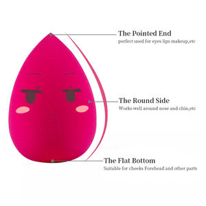 Rouleau éponge de maquillage en forme de goutte d'eau, Lot de 5 pièces, 3 boules cosmétiques, vibrants, en 3D, grande éponge de maquillage - Product Image 2