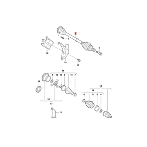 Ensemble d'essieu <span class=keywords><strong>CV</strong></span> 8KD407271A, arbre de transmission pour <span class=keywords><strong>Audi</strong></span> A4/A4L 2009-2016 B8, arbre avant gauche et droit, joint homocinétique - Product Image 6