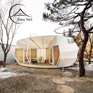 Cabanes de glamping en forme de citrouille avec salle de bain et toit de tente - Product Image 1