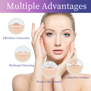 Patchs hydrocolloïdes pour l'acné - Autocollants anti-boutons de grande taille pour le visage et le corps, adaptés aux joues, au front, au menton et aux boutons - Product Image 3